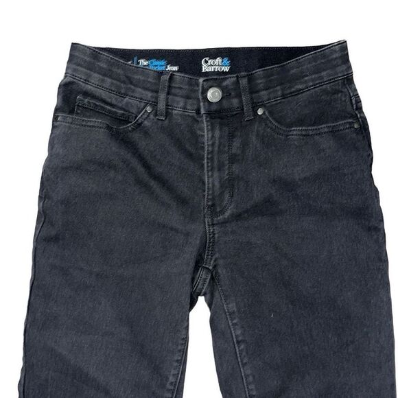 Croft & Barrow Black Classic 5 Pocket Jeans Size 4S - Picture 2 of 7